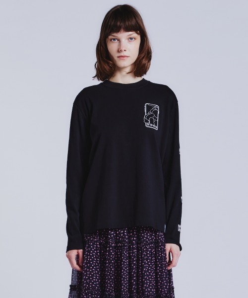 「DOUBLE STANDARD CLOTHING」 長袖カットソー FREE ブラック レディース_画像6