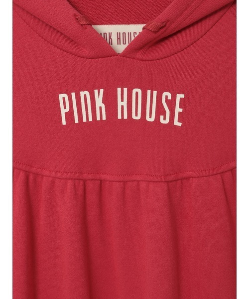 PINK HOUSE（ピンクハウス） 長袖ワンピース フリー レッド レディース