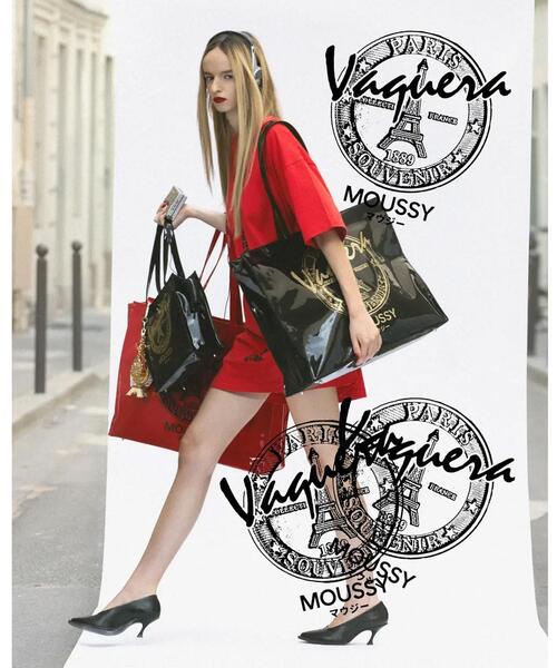 「L.H.P」 トートバッグ「VAQUERA×MOUSSYコラボ」 S レッド レディース_画像6