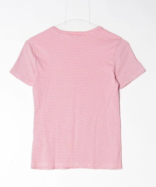 「PETIT BATEAU」 ボーダー柄半袖Tシャツ S ピンク レディース_画像2
