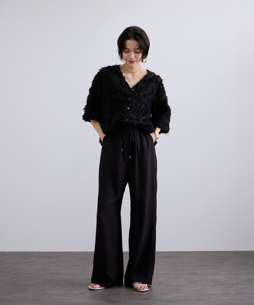 「SALON adam et rope'」 半袖ブラウス FREE ブラック レディース_画像5