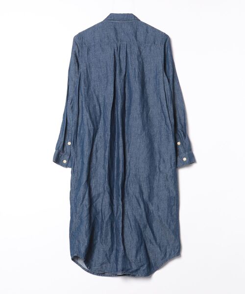 「human woman」 シャツワンピース MEDIUM ネイビー レディース_画像2