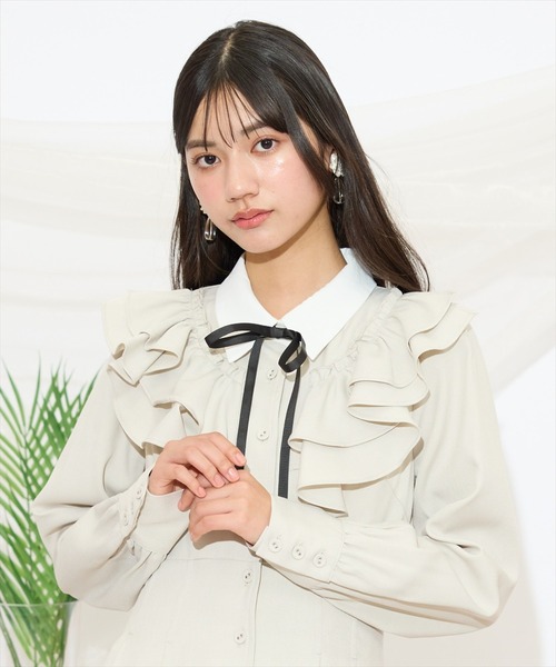 「WILLSELECTION」 シャツワンピース FREE ライトグレー レディース_画像7