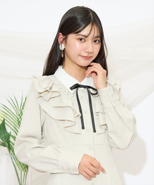 「WILLSELECTION」 シャツワンピース FREE ライトグレー レディース_画像8