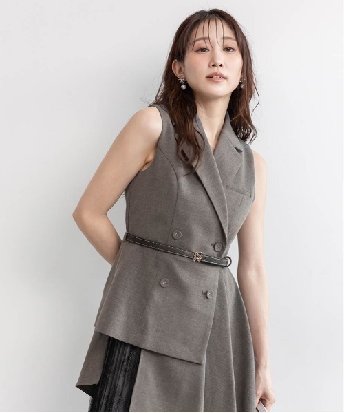 「RANDA」 ドッキングワンピース 0 グレー レディース_画像5