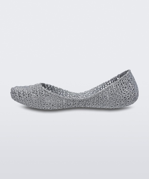 「melissa」 フラットパンプス 38 シルバー レディース_画像2