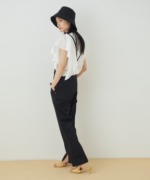 Adam et Rope&#39; - まかなみ　フレアースリーブアシメプルオーバー　カットソー　ホワイト ADAM ET ROPE'（アダムエロペ）の「フレアースリーブアシメプル