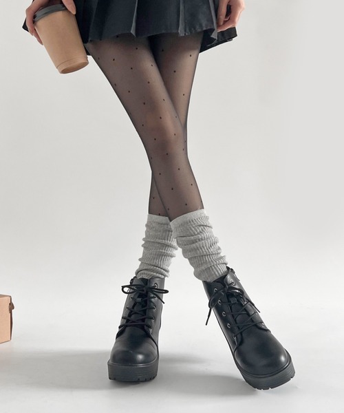 Shoes in Closet ブーツ 「#極軽」超軽量厚底 レースアップ