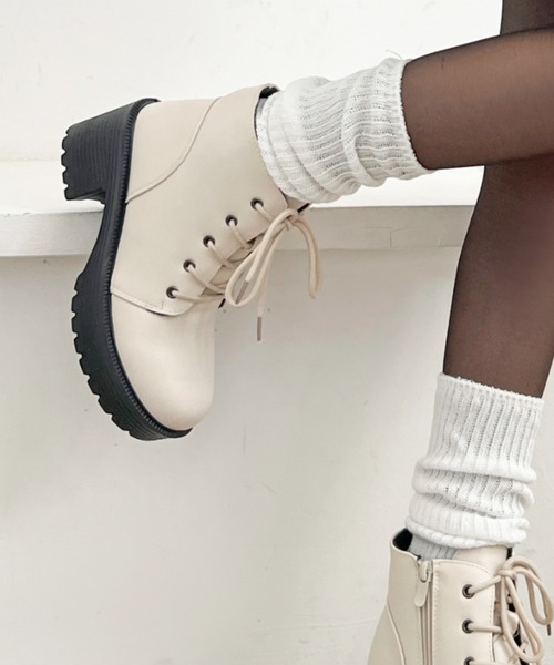 Shoes in Closet（シュークロ） ブーツ 「#極軽」超軽量厚底 レース