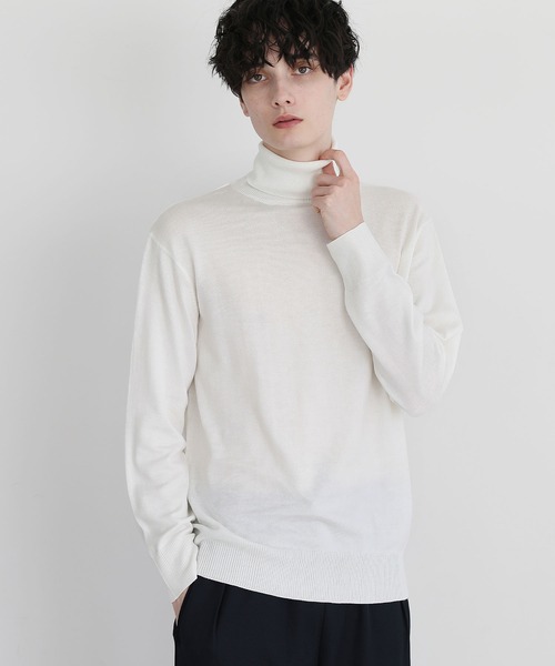 アーチザ ARCH THE タートルネックニット セーター 長袖 ウールカシミヤ LAppartement取扱 34 XS アイボリー /KO ■OS レディース PRODIGAL カシミヤ 100％ 畦編み タートルネック セーター