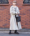 トレンチコート コート ボリューム袖ベルト付き...の詳細画像4