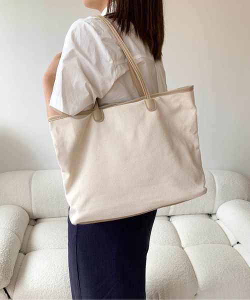 cream creme トートバッグ キャンバス リネン トートバッグ レディース