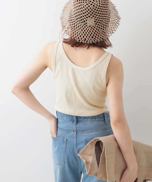 SLOBE IENA（スローブイエナ） タンクトップ 針抜きリブタンクトップ