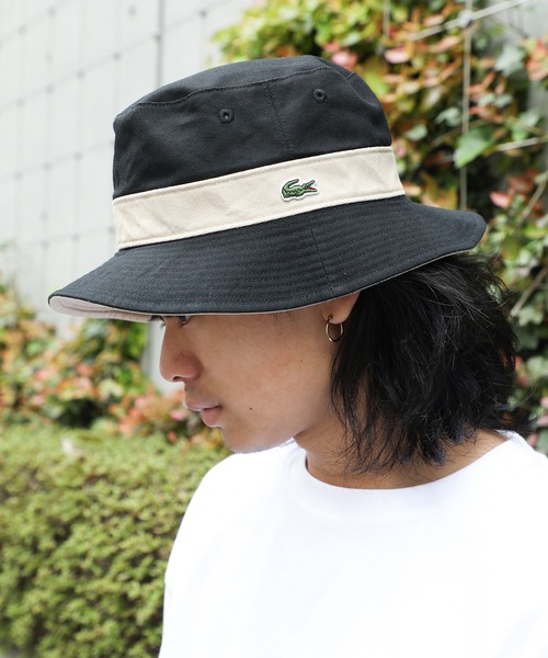 LACOSTE 帽子 ハット 「LACOSTE」2WAYコットンツイル