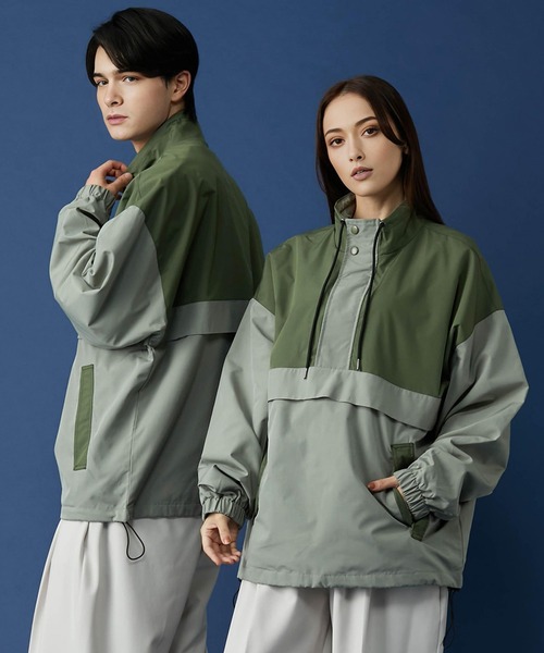 ANPAS（アンパス） ナイロンジャケット Stand Neck Oversized Anorak