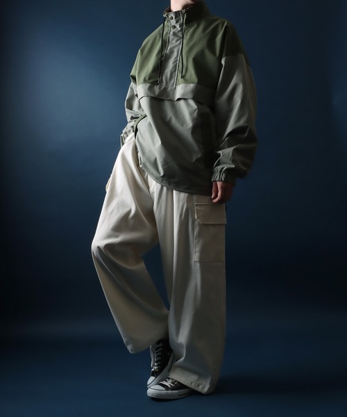 ANPAS（アンパス） ナイロンジャケット Stand Neck Oversized Anorak