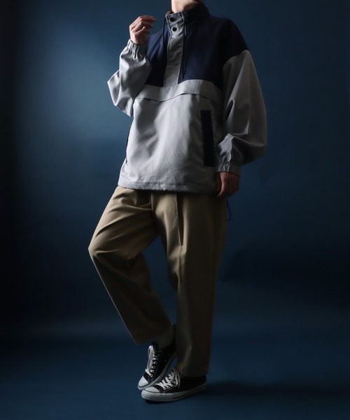 ANPAS（アンパス） ナイロンジャケット Stand Neck Oversized Anorak