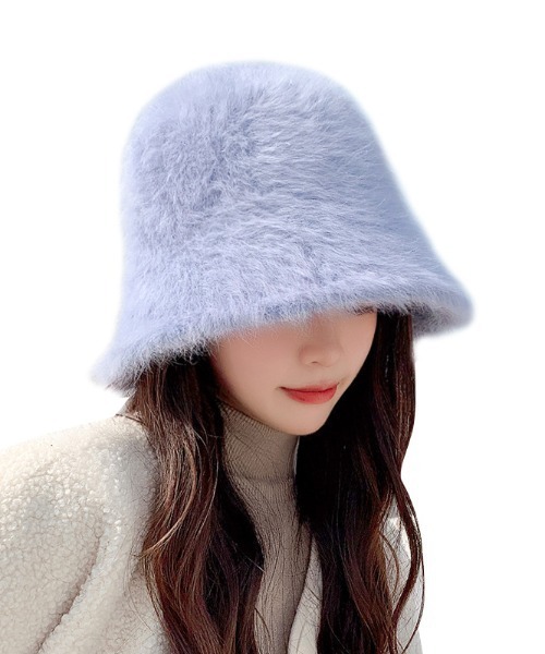 Mayree 帽子 ハット アンゴラ混 シャギーファーバケットハット(BEY