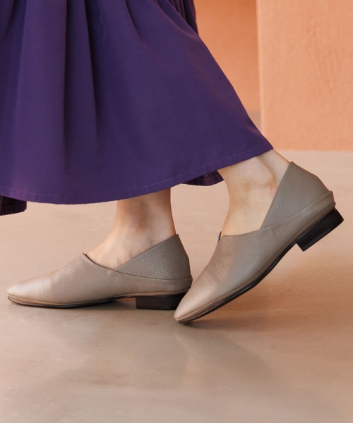 一度着用のみ超美品♡完売サイズ♡フラットパンプス♡22cm HIMIKO パンプス 「HIMIKO」「ZOZOTOWN限定デザイン」「本革」ゴールド