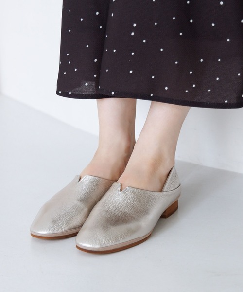 パンプス 「Made in Japan」「快適ウォークパンプス」「撥水」ソフトフラットシューズ/635305の画像