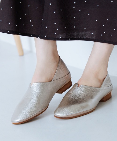 パンプス 「Made in Japan」「快適ウォークパンプス」「撥水」ソフトフラットシューズ/635305の画像