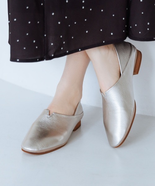 パンプス 「Made in Japan」「快適ウォークパンプス」「撥水」ソフトフラットシューズ/635305の画像