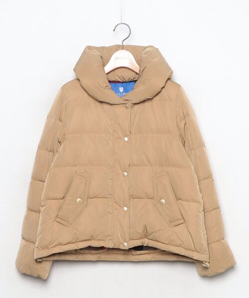 BLUE LABEL CRESTBRIDGE」 ダウンジャケット 38 ベージュ レディース 