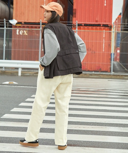 Dickies（ディッキーズ） ワイドパンツ チノパン ユーズド加工オーバー