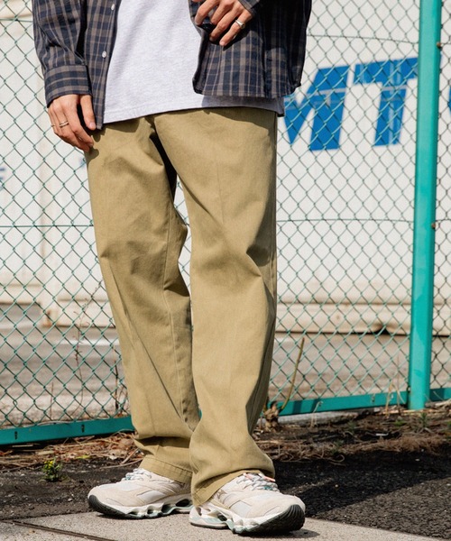 Dickies（ディッキーズ） ワイドパンツ チノパン ユーズド加工オーバー