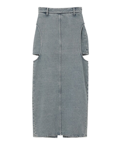サークルカットレイヤードデニムスカート　クラネ　サイズ0 CLANE/クラネ】CIRCLE CUT LAYERED DENIM SKIRT/サークルカット