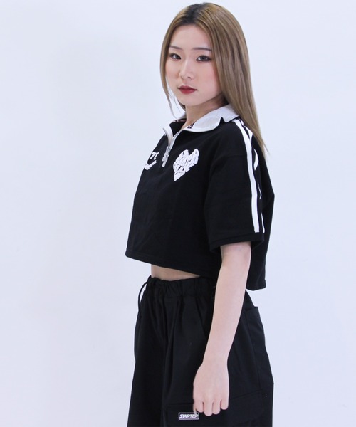 tシャツ BIGロゴ短丈Tシャツ レディース 楽天市場】ショート丈 tシャツ（柄ロゴ）の通販