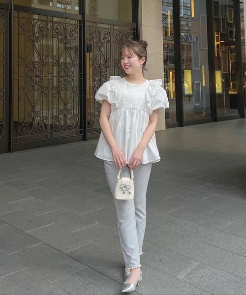 Fit more ブラウス シャツ 「ZOZO限定商品」ショルダーレース