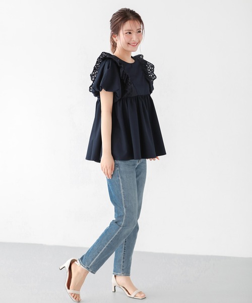 Fit more ブラウス シャツ 「ZOZO限定商品」ショルダーレース