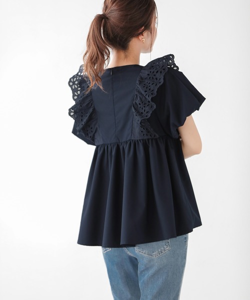 Fit more ブラウス シャツ 「ZOZO限定商品」ショルダーレース