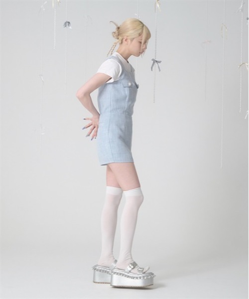 Fickle Bebe サロペット オーバーオール サマーツイード