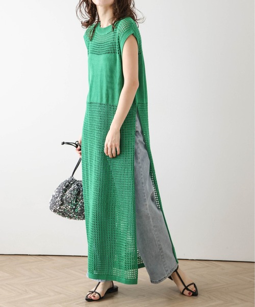 ベスト ジレ メッシュニットロングジレ レディース : ZOZOTOWN