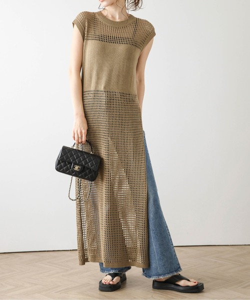 ベスト ジレ メッシュニットロングジレ レディース : ZOZOTOWN