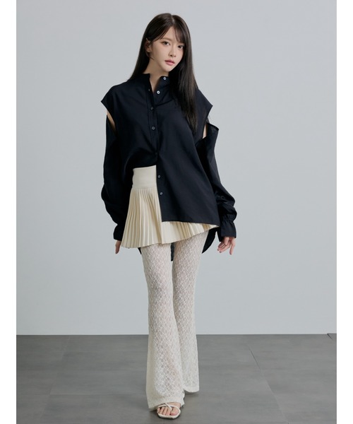 ブラウス シャツ 「ZOZOTOWN限定」LHP×Aurora/open shoulder sheer shirt/lhparr レディース L.H.P ブラウス シャツ 「ZOZOTOWN限定」LHP×Aurora/open