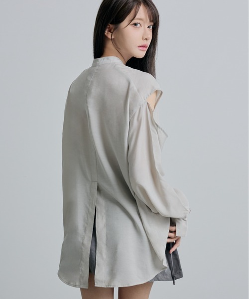 ブラウス シャツ 「ZOZOTOWN限定」LHP×Aurora/open shoulder sheer shirt/lhparr レディース L.H.P ブラウス シャツ 「ZOZOTOWN限定」LHP×Aurora/open