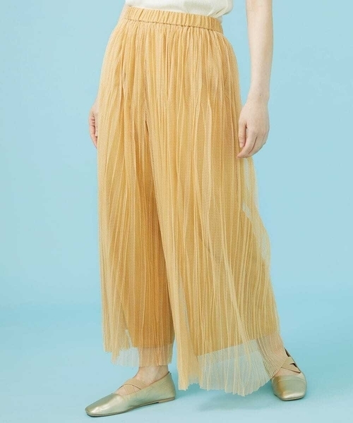 ホコモモラ（JOCOMOMOLA）/melonチュール ワイドパンツ Jocomomola（ホコモモラ） パンツ melonチュール ワイドパンツ