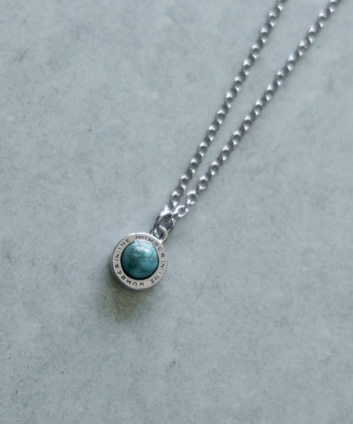 NUMBER (N)INE ネックレス ROUND LOGO STONE CHARM NECKLACE