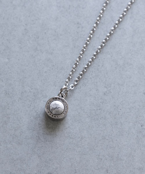 NUMBER (N)INE ネックレス ROUND LOGO STONE CHARM NECKLACE