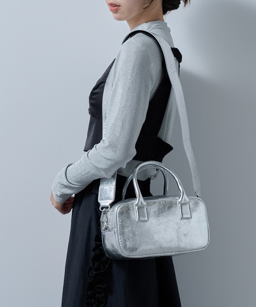 【美品】ZADIG&VOLTAIRE レザー　ボストンバッグ　2way グレー Kate Crossbody - Zadig & Voltaire - Leather - Silver