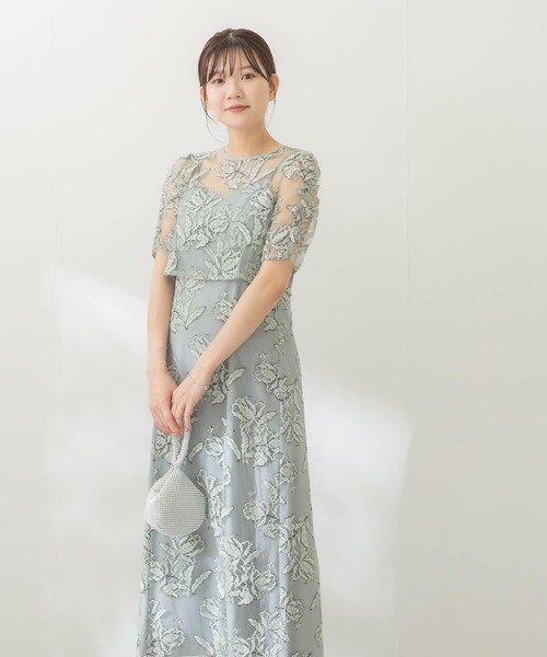 ドレス kaene ローズレースレイヤードドレス : ZOZOTOWN Yahoo
