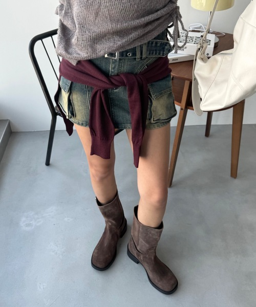 SHAGGIE ストール マフラー 腰巻き3WAYジャガードニット