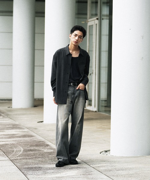 WYM LIDNM シャツ FAUX WOOL COMFORT SHIRT メンズ : ZOZOTOWN Yahoo