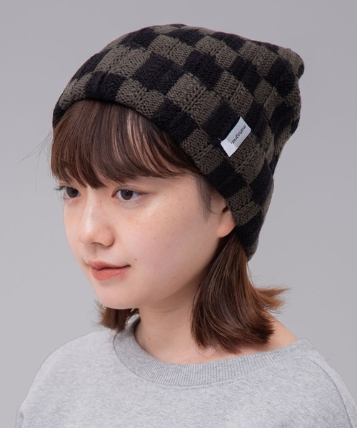 MAHAGRID（マハグリッド） ニット帽 ニットキャップ CHECKERBOARD