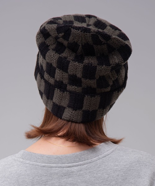 MAHAGRID（マハグリッド） ニット帽 ニットキャップ CHECKERBOARD