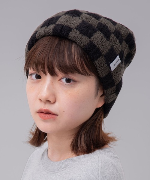 MAHAGRID（マハグリッド） ニット帽 ニットキャップ CHECKERBOARD
