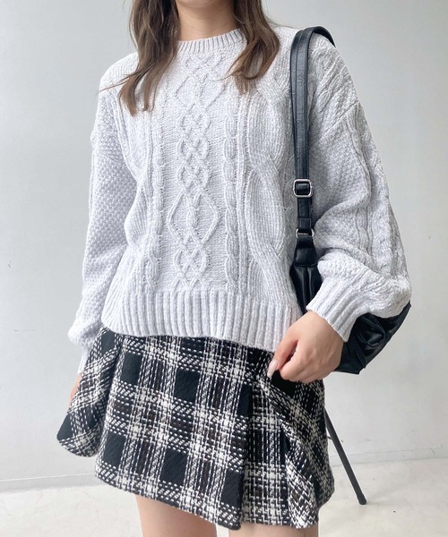 AS KNOW AS（アズノゥアズ） ニット セーター 後レースアップモール